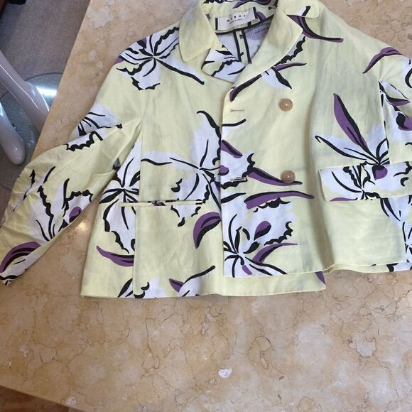 NEVER WORN Marni yellow linen print blazer/jacket - Picture 5 of 8